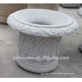 decorative stone flower pot